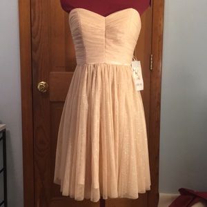 Jill Stuart Light Gold Strapless Dress, Size 4